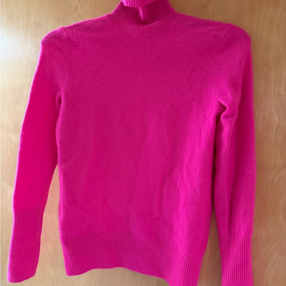 Aqua cashmere  Pink turtleneck